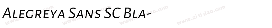 Alegreya Sans SC Bla字体转换